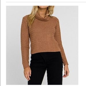 English Factory Cowl Neck Sweater in Brown
